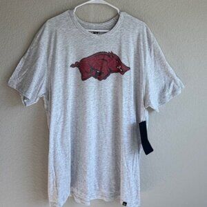 NWT 47 Brand Arkansas Razorbacks T-Shirt Gray Mens Size XXL Tee